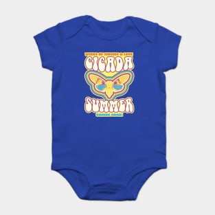 Cicada Summer Retro Vintage Art Meme Baby Bodysuit